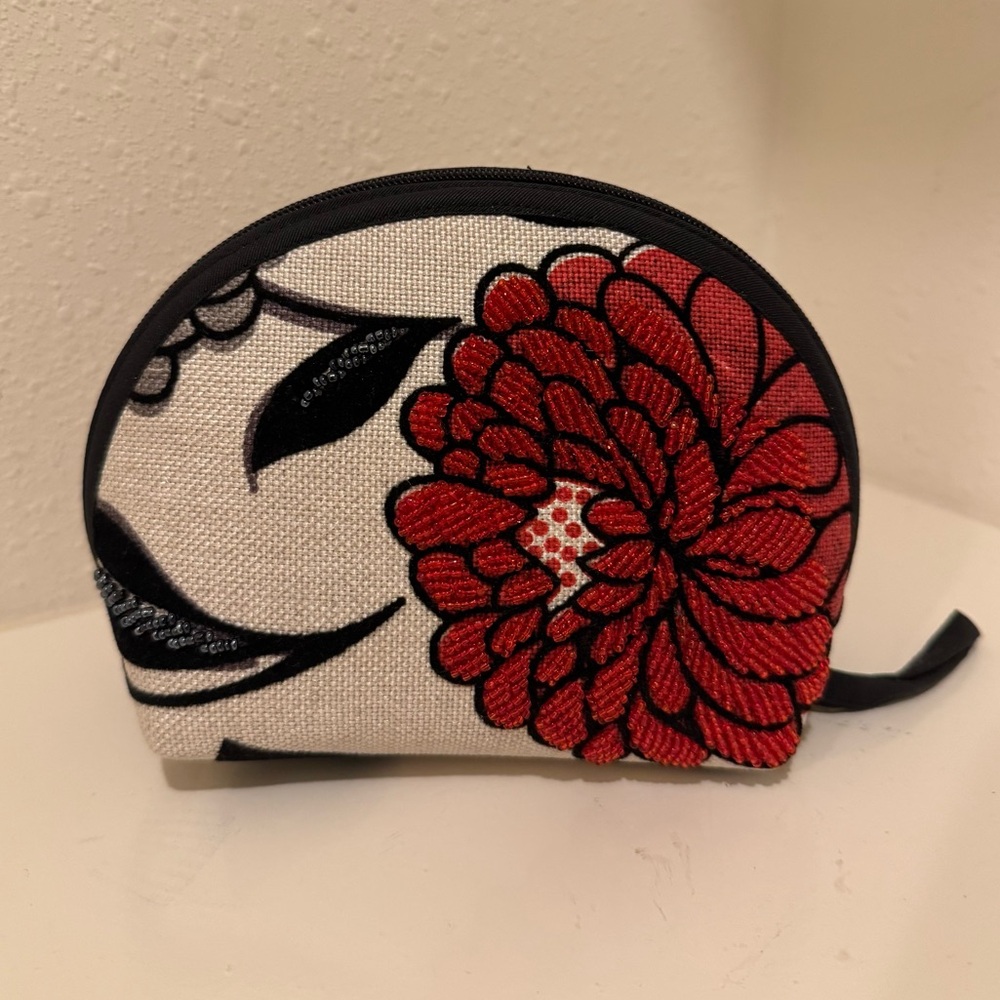Handmade Embroidered Floral Clutch